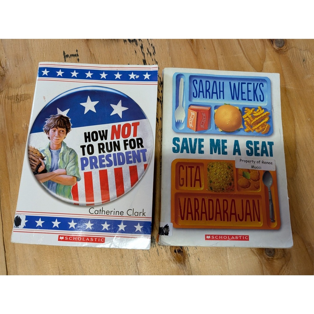 Scholastic Middle Grade Book Lot of 4 Save Me a Seat Schooled Jack Stalwart Good